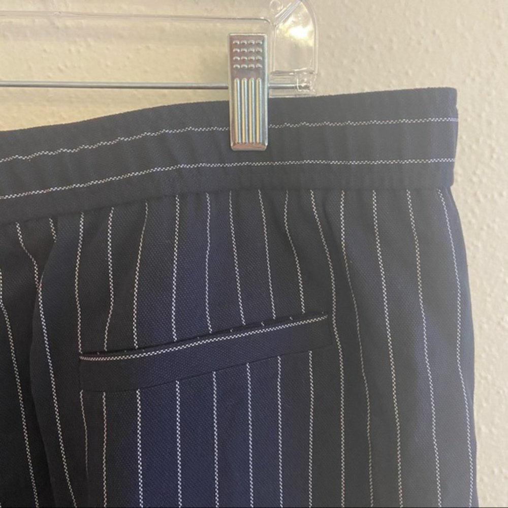 Eileen Fisher NEW Woven Striped Wide Leg Crop Pant - Picture 6 of 9